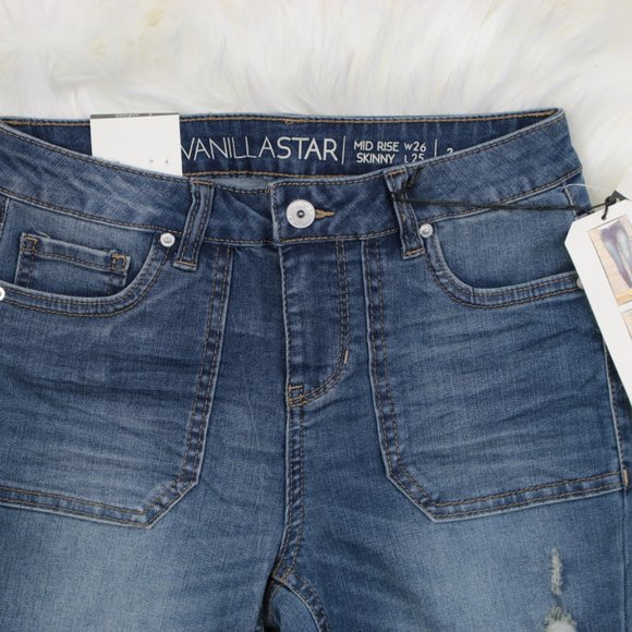 Vanilla Star Juniors Ripped Skinny Jeans - Picture 3 of 8